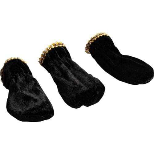 Set of 3pcs Pleuche Piano Pedal Foot Cover Case Bordered Protective Sleeve