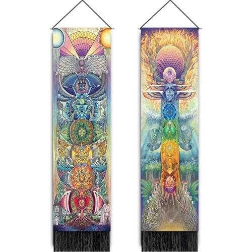 Colorful Bohemian Tassel Paintings Durable Living Room Decorative Hanging Moon-star Tapestry Wall Decor Home Decoration Pictures