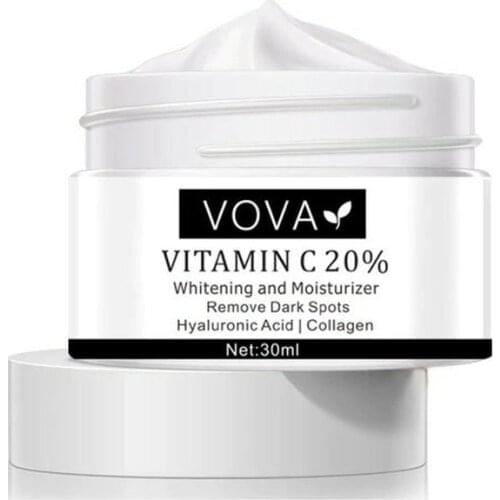 Face Cream Vitamin C 20% Remove Dark Spots Facial Cream Repair Fade Freckls Melanin Remover Brighten Skin 30ml