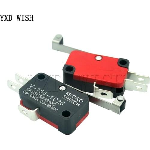 10PCS V-156-1C25 15A The Micro Switch, Push Button SPDT Momentary Snap Action Limit switch, Travel Switch
