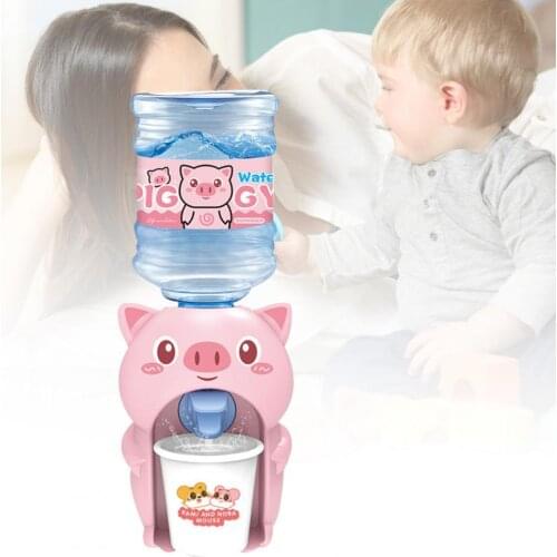 Cartoon Pig Mini Drinking Fountain Water Dispenser Kids Pretend Play House Toy Children Education Toys For Kids Birthday Gift