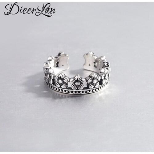New Trendy Personality Punk Crown Rings For Women Lady Resizable Size Rings Party Jewelry Charm Gifts 2021