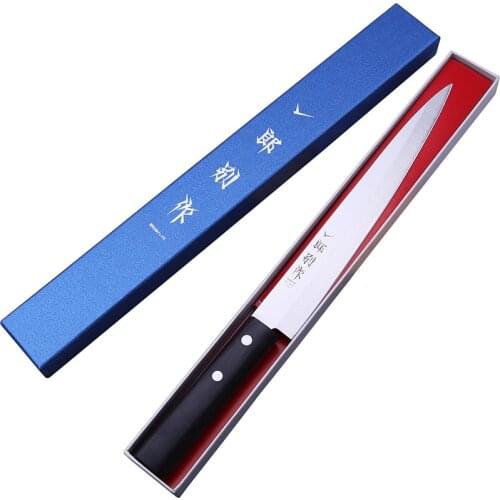 8/9/10/11/12 Inch Sashimi Japanese Knife Quality High Carbon Steel Sharp Slicing Fish Sushi Filleting Kitchen Knives Wood Handle