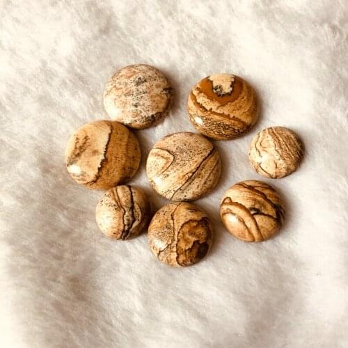 Wholesale 4pcs/lot Picture Jaspers Bead cabochon,6mm 8mm 10mm 12mm 14mm 16mm 20mm 25mm Round Gem stone Cabochon Ring Face
