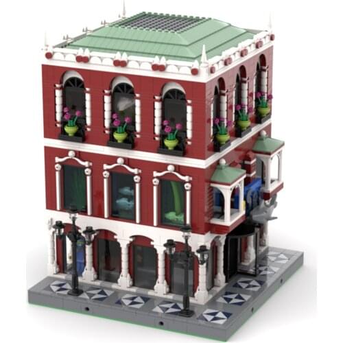 Ship within 7-10days)3586Pcs MOC-65384 iSea Aquarium & Dive Center Palace Venice Building Block (Designed by Cvanhulle)