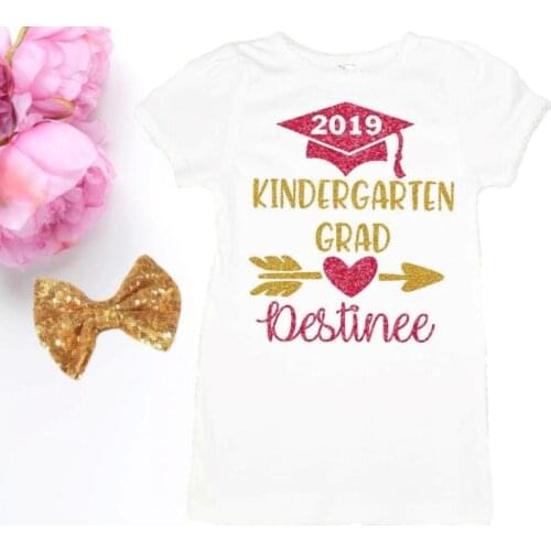 Personalize any text name boy girls kindergarten graduation shirt girls graduation shirt kindergarten graduation shirt for girl