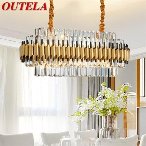 OUTELA Luxury Chandelier Crystal Modern LED Lighting Creative Decorative Fixtures For Living Room Dining Room Villa Duplex