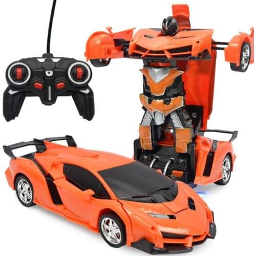 2In1 RC Car Transformation Sports Car Robots Models Remote Control car Deformation Car RC toy for Children Birthday gift