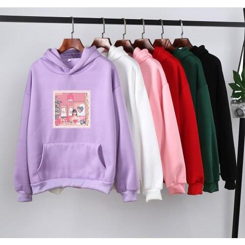 Women Harajuku Hoodie Sweatshirts Harajuku Hip Hop Hooded Sweatshirt Girl Hoody Streetwear Graphics Print Funny Hoodies