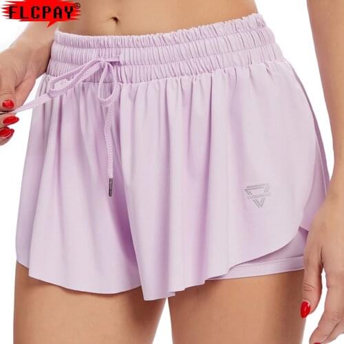 Womens Refreshing Flowy Running Yoga Workout Gym Athletic Hiking Shorts Leggings High Flexibility Waistband Push Up Cute Shorts