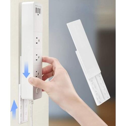 2020 Seamless Punch-free Plug Sticker Holder Wall Fixer Power Strip Holders Storage for Sockets Wall Holders Shelf Stand Holder