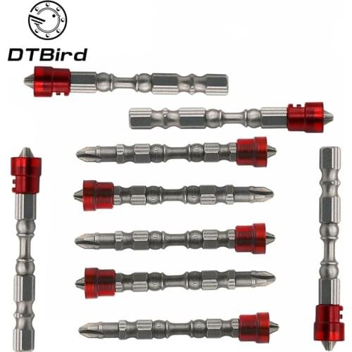5Pcs PH2 Magnetic Screwdriver Bit 1/4" Hex Shank Single Head Power Tools Anti-Slip S2 Steel Electric Screw Driver Set
