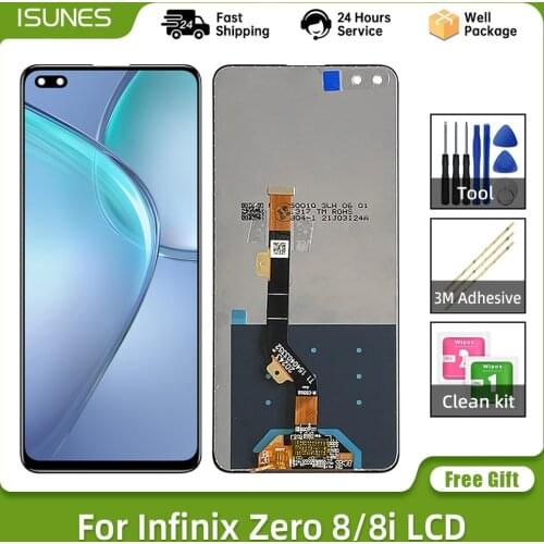 6.85" Original For Infinix Zero 8 X687 LCD Display Touch Screen Digitizer Assembly Repair Replacement Parts Zero 8i X687B LCD
