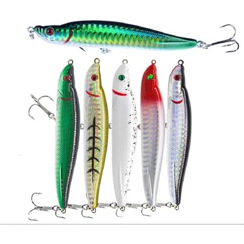 6 Pcs/Set Sinking Pencil Lure 9.5cm 16g Saltwater Fishing Artificial Baits Fishing Wobbler Popper Minnows Carp Fishing Tackle
