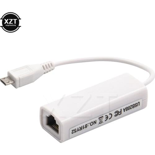 Micro USB Ethernet Adapter Micro USB to RJ45 LAN Card 10/100M Network Card for Android Tablet PC Laptop Windows H17