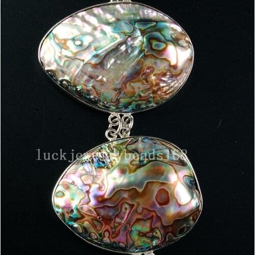 Free Shipping Fashion Jewelry Beautiful Mother of pearl Shell Art Women men Bracelet 8~9" FG6494