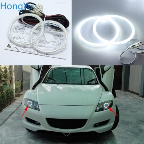 For Mazda RX8 Rx-8 2004-2008 Super Bright white color 3528 SMD led Angel Eyes kit daytime running light DRL
