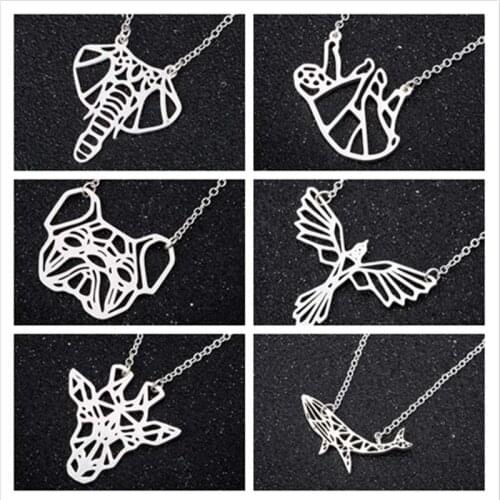 Womens Stainless Steel French Bulldog Necklace Animal Pendant Necklace Simple Style Fashion Female Animal Jewelry Gift Cosplay