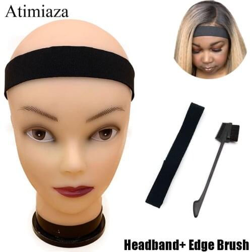Edge Elastic Band for Wig With Velcros Edge Slay Headband Melt Band Belt Edge Laying Band For Fluffy Baby Hair Free Edge Brush