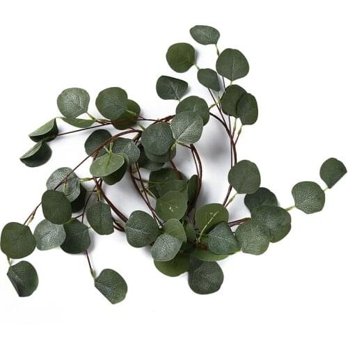 Artificial Plants For Party Vivid Grape Leaves Artificial Green Eucalyptus Vines Rattan Home Garden Party Delicate Decoration