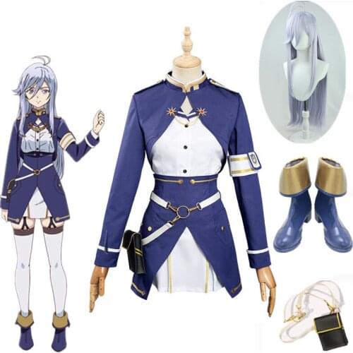 Anime Eighty Six Cosplay Costume 86 Vladilena Milize Cosplay Costume Women Uniform Halloween Dress Outfit Bag wigs shoe Full Set