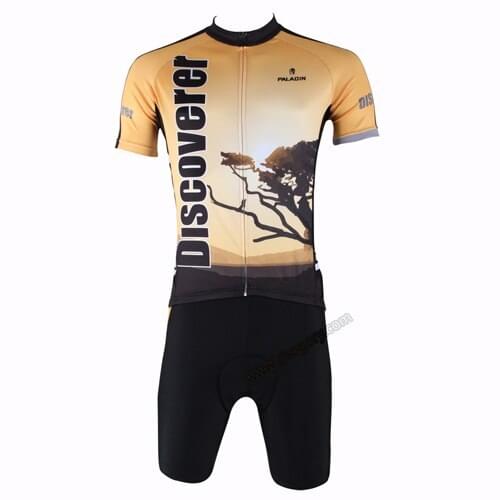 Creative setting sun tree waterproof summer cycling teams bike riding jerseys MTB Anti sweat for youth