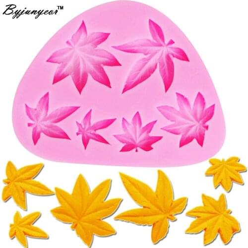 M404 DIY Maple Leaf Silicone Mold Christmas Fondant Epoxy UV Resin Cake Decorating Gumpaste Chocolate Candy Baking Tool