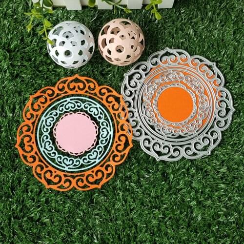 Metal cutting Die for Circular Lace frame DIY carving Die Paper Card making Crafts scrapbook embossing New Mould