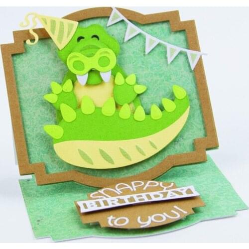 Happy Crocodile Metal Cutting Dies New 2019 Stencils for DIY Scrapbooking DIY Paper Cards Craft Making Craft Fun Decoration