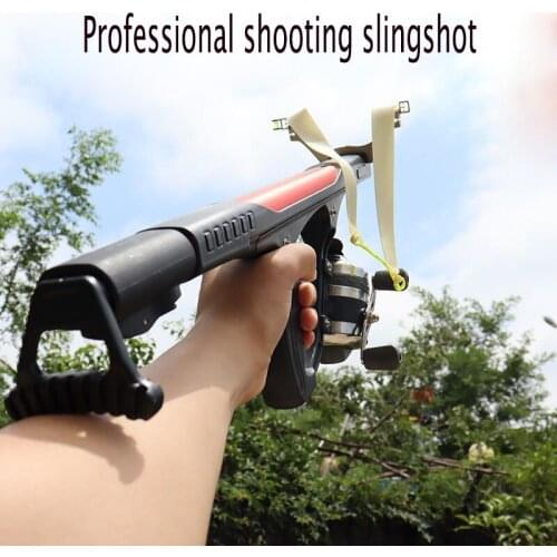 Adults Powerful Hunting Slingshot Gun For Outdoor Shooting Fishing Crossbow Professional Fishing Slingshot Rifle With Arrows