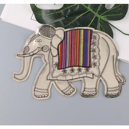 50pcs/Lot Embroidery Patches Letters Clothing Decoration Accessories Animal Elephant Diy Iron Heat Transfer Applique
