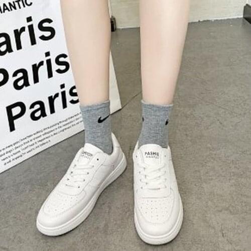 YSHUNIJ 2021 New Black and White Panda Womens Shoes Color Matching Platform White Shoes C01