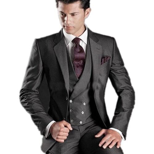 New Suits A new style of mens suit Handsome groom best man Suit Jacket + Pants + Tie + Vest costume homme luxe