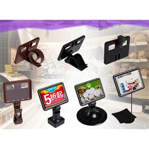 Plastic POP label holder Magnetic Price Tag frame Sign clip price tag display snap freezer magnet sign clip stand price tag case