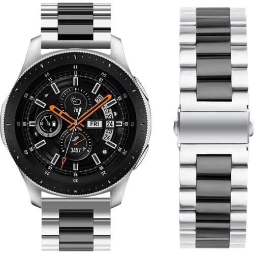 Compatible Samsung Gear S3 Bands strap Galaxy Watch 46mm strap Bands 22mm Stainless Steel Metal Replacement Strap Bracelet