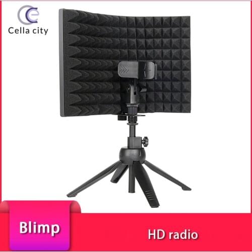 Cella Microphone Studio Small Sound Insulation Cover Microphone Windproof Screen Sound Absorption Cover Anti Noise Three Doors