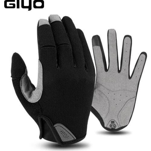 GIYO Unisex Cycling Gloves Mens Winter MTB Bike Full Finger Gloves For Outdoor Hiking Sportwear Non-Slip Lycra Gloves