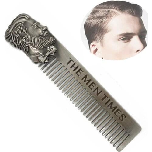 High Quality Cool Men Beard Shaping Template Stainless Steel Beard Comb Men Hair Beard Trim Tool