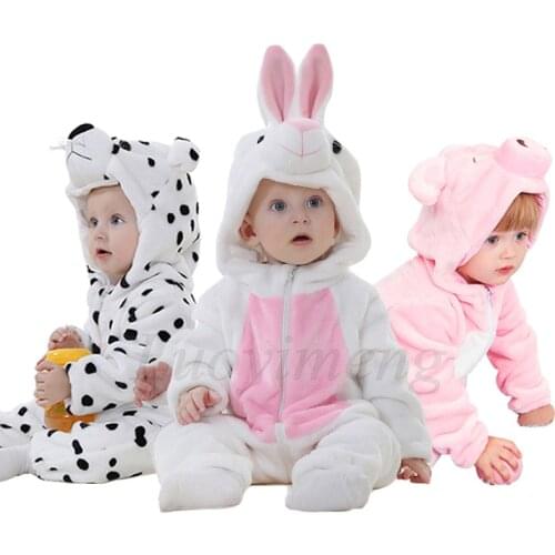 Winter New Born Baby Clothes Romper Baby Jumpsuit Animal Hooded Stich Unicorn Cotumes Girls Boys Overalls Infant Clothing Pajama