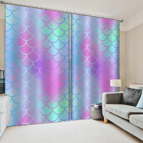Home Decor 3D Curtain Drapes Colorful Sequins Curtains For Living Room Bedroom Kitchen Bedroom Restaurant Curtain Decor