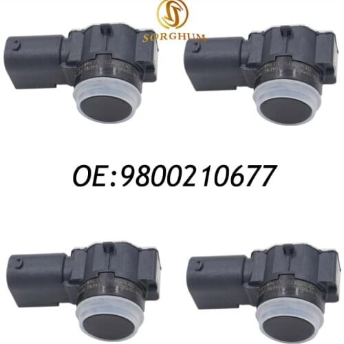 4PCS PDC Ultrasonic Parking Sensor Bumper Backup Aid Radar For PSA 9800210677,0263013839 Black