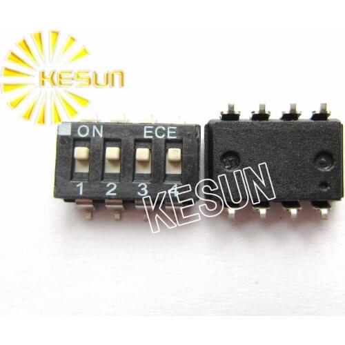 FREE SHIPPING 10PCSx 100% Original EAD104 4P 2.54mm Black SMD DIP Switch EAD104EZ