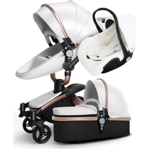 3 In 1 Baby Stroller Multifunction Luxury Baby Pram 3 In 1 Baby Carseat and Baby Carriage In Four Wheels