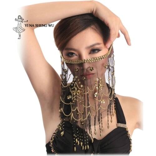 Indian Belly Dance Face Women Veil Tribal Belly Dancing Veils for Sale 12 colors Available High Quality Cheap