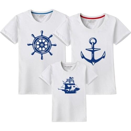 Parent-child summer clothes new childrens clothing couples short-sleeved T-shirt