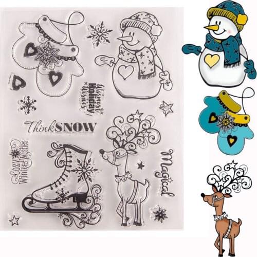 Christmas snowman Metal Cutting Dies and Clear Stamps for Scrapbooking for DIY Card Making Cutting Crafts Stencil Dies