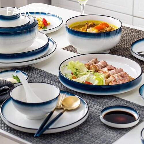 FANCITY Rice bowls, dish sets, household dishes, vegetable dishes, soup bowls, salad bowls