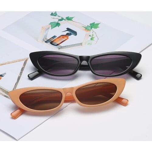 Longkeeper Womens Sunglasses Oval Glasses Frame Retro Cat Eye Sunglasses Men Small Sun Glasses For Girl UV400 Lentes Sol Hombro