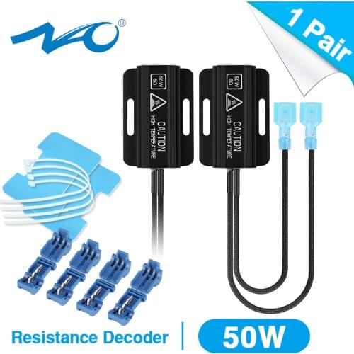 NAO OCB Load Resistor Car LED Decoder For P21W BA15S PY21W 1156 W16W T15 1157 P21/5W T20 7443 7440 T25 3156 3157 BA9S BAX9S H21W