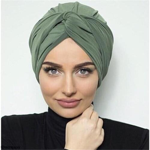 Plain Color Muslim Hijab Scarf India African Head Wraps Turbante Mujer Headscarf Bonnet 2020 Trendy Suede Turban Caps For Women